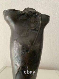 HUGO LEVEN pour Kayserzinn Vase Art Nouveau N 4678. 1900