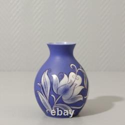 Hoyerswerda Glasbruk vase Art Nouveau opaline peinte Allemagne circa 1920