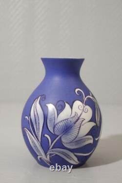 Hoyerswerda Glasbruk vase Art Nouveau opaline peinte Allemagne circa 1920