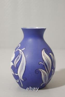 Hoyerswerda Glasbruk vase Art Nouveau opaline peinte Allemagne circa 1920