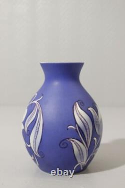 Hoyerswerda Glasbruk vase Art Nouveau opaline peinte Allemagne circa 1920