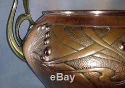 Important Et Rare Vase Cache Pot Art Nouveau R Yuge Jugendstil Period Wmf