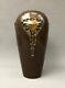 Important Vase Art Nouveau En Cuivre Et Métal Doré, Début XXe