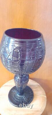 Important vase Art Nouveau Loetz Kralik Palm Koenig 1900 pate de verre sanguin