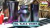 Iridescent Oil Slick Vases