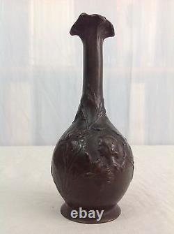 Jacques CALLOT Vase bronze patiné signé ART NOUVEAU profil féminin c. 1900