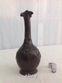 Jacques CALLOT Vase bronze patiné signé ART NOUVEAU profil féminin c. 1900
