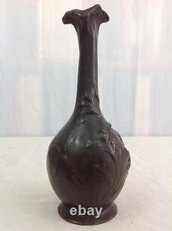 Jacques CALLOT Vase bronze patiné signé ART NOUVEAU profil féminin c. 1900