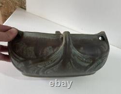 Jardiniere Vase en céramique grès signé DENBAC 1900 Art Nouveau Collection DECO