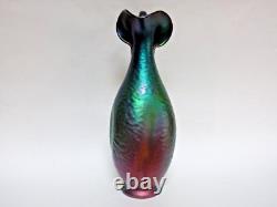 Jean Gaziello Vallauris vase buire art nouveau lustre métallique irisé Massier