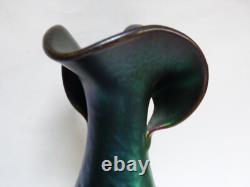 Jean Gaziello Vallauris vase buire art nouveau lustre métallique irisé Massier