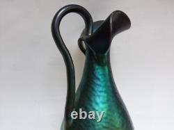 Jean Gaziello Vallauris vase buire art nouveau lustre métallique irisé Massier