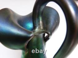 Jean Gaziello Vallauris vase buire art nouveau lustre métallique irisé Massier