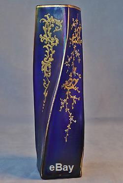 Johann LOETZ Vase en Verre Irisé Emaillé Or Art Nouveau Jugendstil vers 1900