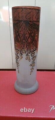 Joli Vase Art Nouveau Signé Leg Pour Legras