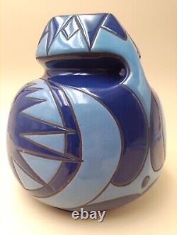 Joli vase en grès Art Nouveau à décor géométrique signé MONTIÈRES Amiens