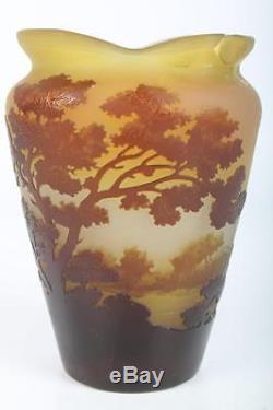 Jugendstil GALLE NANCY Vase Art Nouveau France 1900 signiert, Landschaft