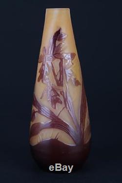 Jugendstil GALLÉ NANCY Vase 14,5 cm art nouveau France um 1900, signiert