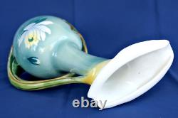 KELLER & GUERIN Lunéville Vase Pichet Arums et Nénuphars Art Nouveau 1900