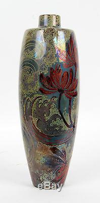 Keller & Guerin Luneville Art Nouveau Faience Galle Eiole de Nancy Lustre Vase