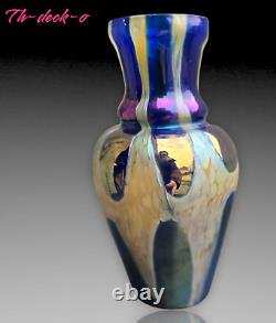 Kralik Vase En Verre Irise 1900 Loetz Iridescent Glass Art Nouveau Ht. 13.5cm