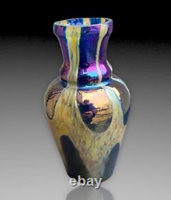 Kralik Vase En Verre Irise 1900 Loetz Iridescent Glass Art Nouveau Ht. 13.5cm