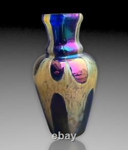 Kralik Vase En Verre Irise 1900 Loetz Iridescent Glass Art Nouveau Ht. 13.5cm