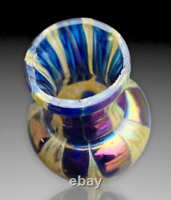 Kralik Vase En Verre Irise 1900 Loetz Iridescent Glass Art Nouveau Ht. 13.5cm