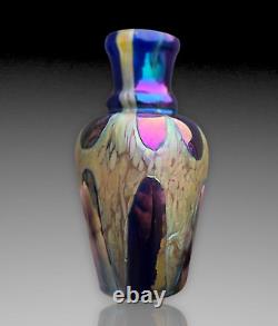 Kralik Vase En Verre Irise 1900 Loetz Iridescent Glass Art Nouveau Ht. 13.5cm