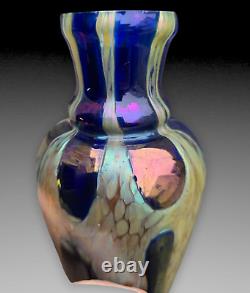 Kralik Vase En Verre Irise 1900 Loetz Iridescent Glass Art Nouveau Ht. 13.5cm
