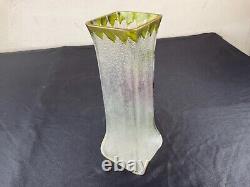 LEGRAS Ancien vase émaillé dégagé à l acide décor de chrysanthèmes art nouveau