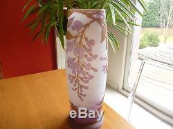 Legras Grand Vase Pate De Verre Glycines Enameled Glass Art Nouveau Jugendstil