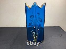 LEGRAS vase émaillé décor floral avec libellule art nouveau