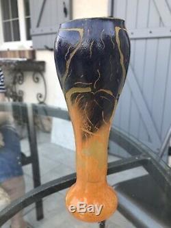 LE VERRE FRANÇAIS Petit vase art nouveau