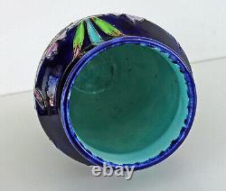 LONGCHAMP TERRE DE FER Vase Emaux Cloisonnés Aux IRIS Art Nouveau XIXème