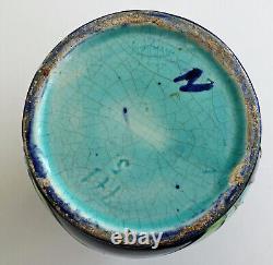 LONGCHAMP TERRE DE FER Vase Emaux Cloisonnés Aux IRIS Art Nouveau XIXème
