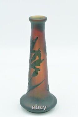La Rochere Vase soliflore style Art Nouveau Verre multicouches France, XXe