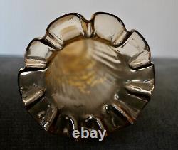 Legras Ancien Grand Vase En Verre Emaille Aux Mimosa Art Nouveau Vallerysthal