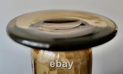 Legras Ancien Grand Vase En Verre Emaille Aux Mimosa Art Nouveau Vallerysthal