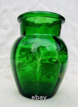 Legras Enamelled Glass Vase Emaille Fleurs Chrysantheme Art Nouveau 19eme Xixeme