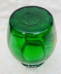 Legras Enamelled Glass Vase Emaille Fleurs Chrysantheme Art Nouveau 19eme Xixeme