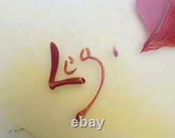 Legras Enamelled Glass Vase Emaille Fleurs Fruits Art Nouveau Jugendstil 19eme