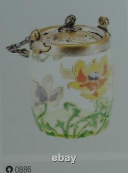 Legras Enamelled Glass Vase Emaille Fleurs Pavots Art Nouveau Jugendstil 19eme