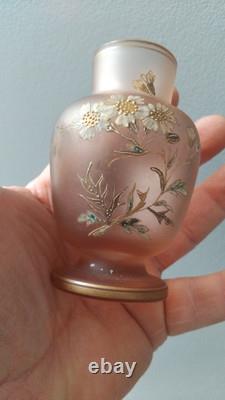 Legras/Montjoye / Paire de vases en verre émaillé Art Nouveau