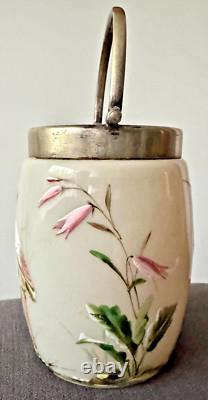 Legras Petit Pot en Verre Émaillé Cigogne Époque 1900 Art Nouveau vase