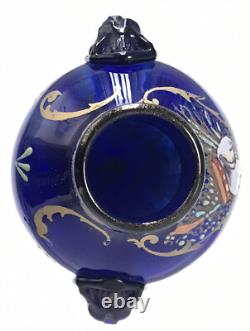 Legras Vase Bleu Foncé Ancien Art Nouveau Art Déco Parfait État No Daum Gallé
