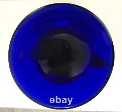 Legras Vase Bleu Foncé Ancien Art Nouveau Art Déco Parfait État No Daum Gallé