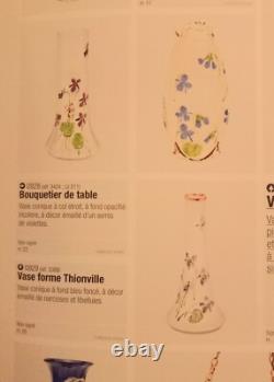 Legras petit vase bouquetier violettes art nouveau verrerie Montjoye Saint denis