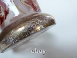 Legras rare vase danube art nouveau décor émaillé fleurs anémones du Japon