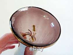 Legras vase Thionville art nouveau fleurs et libellule rare couleur